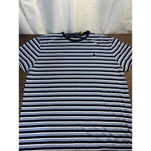 Polo Ralph Lauren Men's XL Classic Fit Jersey T Shirt Short Sleeve Blue Striped